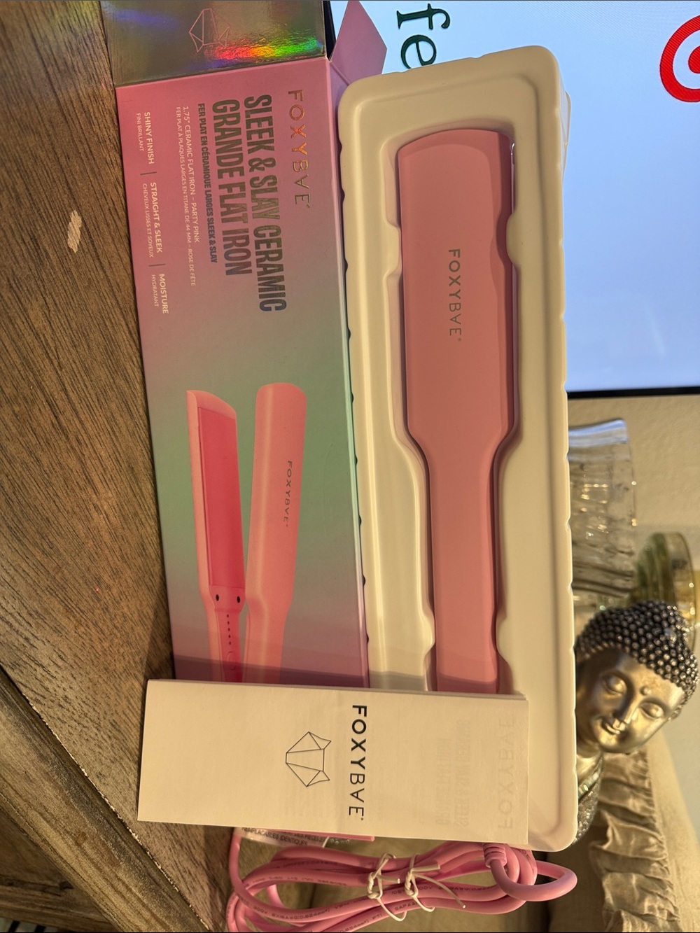 FOXYBAE *NWT Pink Sleek & Satin Ceramic Flat Iron 1.75 inch